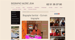 Desktop Screenshot of biographe-valeriejean.fr